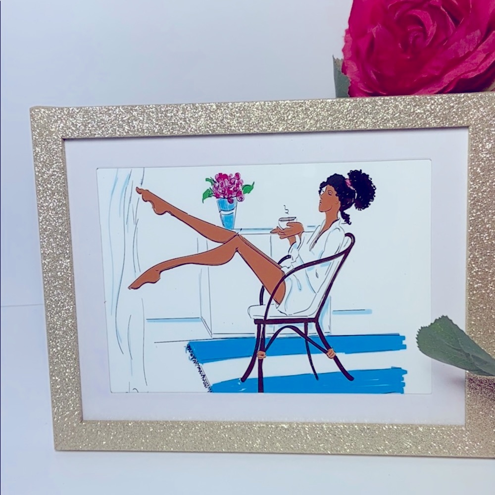 Coffee Girl Fashion Wall Art Print - Picture 2 of 4